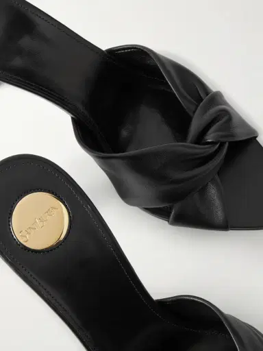 Saint Laurent Franciane Twisted Leather Mules | Thumbnail 5 Saint Laurent Franciane Twisted Leather Mules | Thumbnail 5
