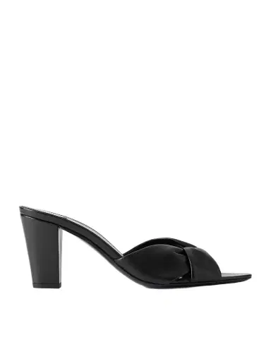 Saint Laurent Franciane Twisted Leather Mules | Thumbnail 1 Saint Laurent Franciane Twisted Leather Mules | Thumbnail 1