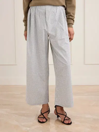 Proenza Schouler White Label Meadow Checked Cotton-poplin Wide-leg Pants | Thumbnail 3 Proenza Schouler White Label Meadow Checked Cotton-poplin Wide-leg Pants | Thumbnail 3
