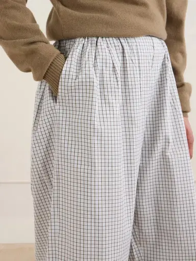 Proenza Schouler White Label Meadow Checked Cotton-poplin Wide-leg Pants | Thumbnail 5 Proenza Schouler White Label Meadow Checked Cotton-poplin Wide-leg Pants | Thumbnail 5
