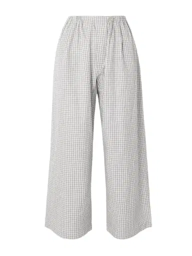 Proenza Schouler White Label Meadow Checked Cotton-poplin Wide-leg Pants | Thumbnail 1 Proenza Schouler White Label Meadow Checked Cotton-poplin Wide-leg Pants | Thumbnail 1