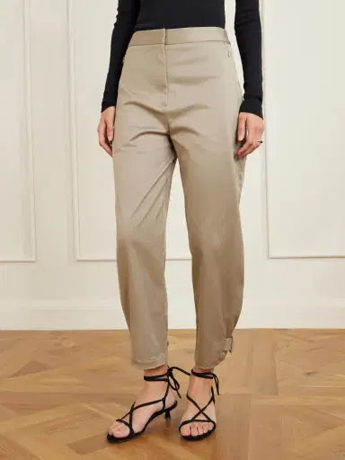 Proenza Schouler White Label Serene Cotton-blend Twill Tapered Pants | Thumbnail 3 Proenza Schouler White Label Serene Cotton-blend Twill Tapered Pants | Thumbnail 3