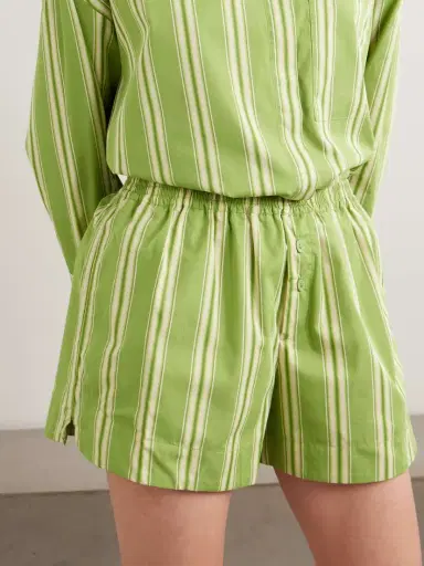 Faithfull Lonia Striped Cotton-poplin Shorts | Thumbnail 3 Faithfull Lonia Striped Cotton-poplin Shorts | Thumbnail 3