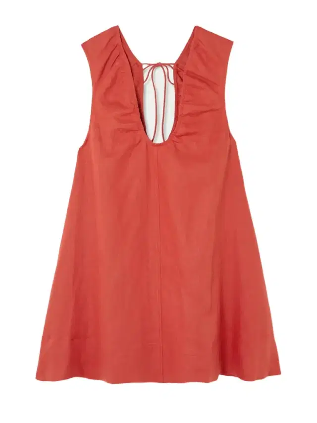 Perla Tie-detailed Linen Mini Dress