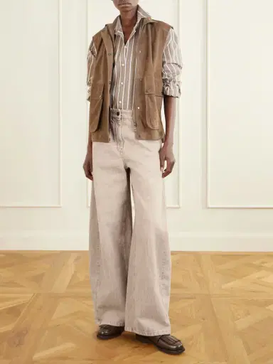Brunello Cucinelli Embellished High-rise Wide-leg Jeans | Thumbnail 2