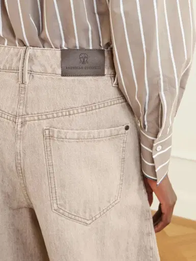 Brunello Cucinelli Embellished High-rise Wide-leg Jeans | Thumbnail 5