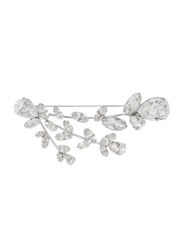 Apolline Silver-tone Crystal Brooch
