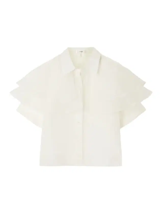 Cape-effect Layered Silk-organza Blouse