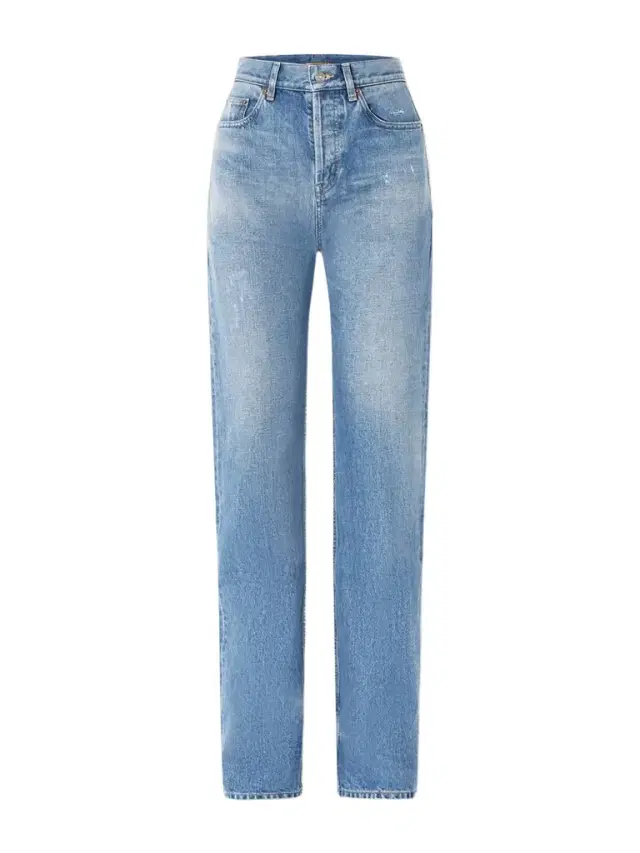 Distressed High-rise Straight-leg Jeans