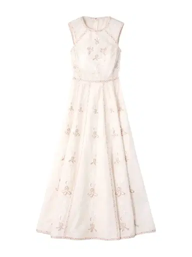 Emporio Sirenuse Clodette Embroidered Cotton-blend Midi Dress | Thumbnail 1 Emporio Sirenuse Clodette Embroidered Cotton-blend Midi Dress | Thumbnail 1