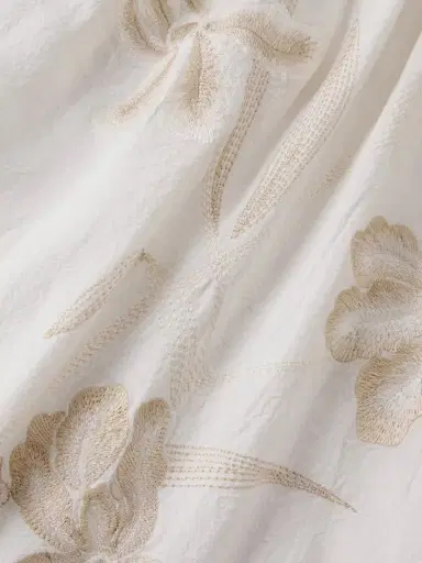Emporio Sirenuse Daria Embroidered Linen-blend Midi Dress | Thumbnail 4 Emporio Sirenuse Daria Embroidered Linen-blend Midi Dress | Thumbnail 4
