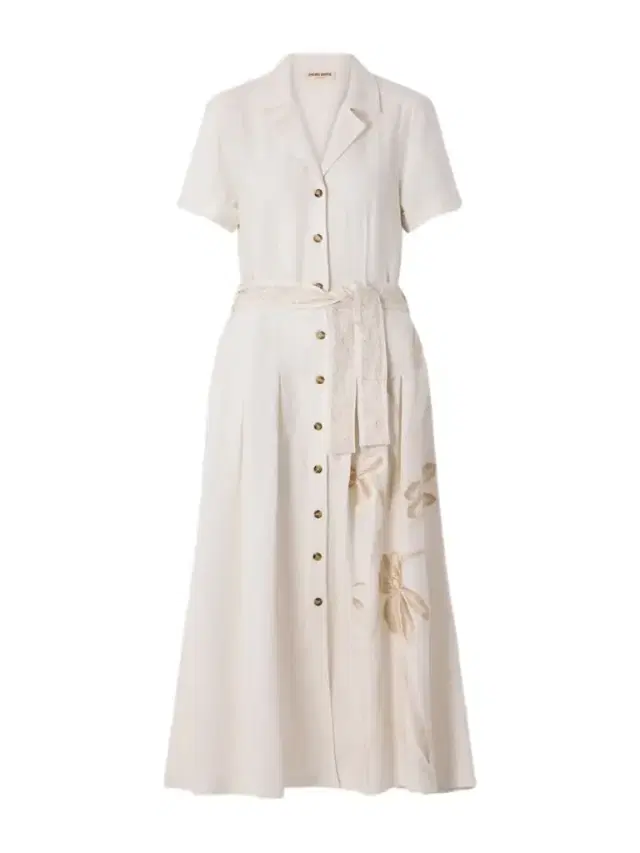 Daria Embroidered Linen-blend Midi Dress