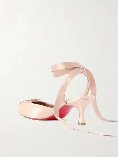 Christian Louboutin Cassia 55 Bow-detailed Grosgrain-trimmed Satin Pumps | Thumbnail 3 Christian Louboutin Cassia 55 Bow-detailed Grosgrain-trimmed Satin Pumps | Thumbnail 3