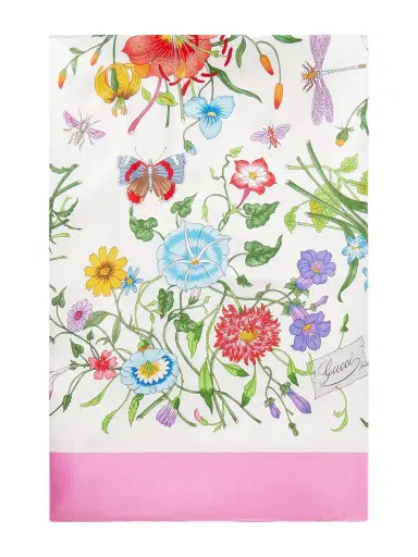 Gucci Flora Printed Silk-twill Scarf | Thumbnail 1 Gucci Flora Printed Silk-twill Scarf | Thumbnail 1