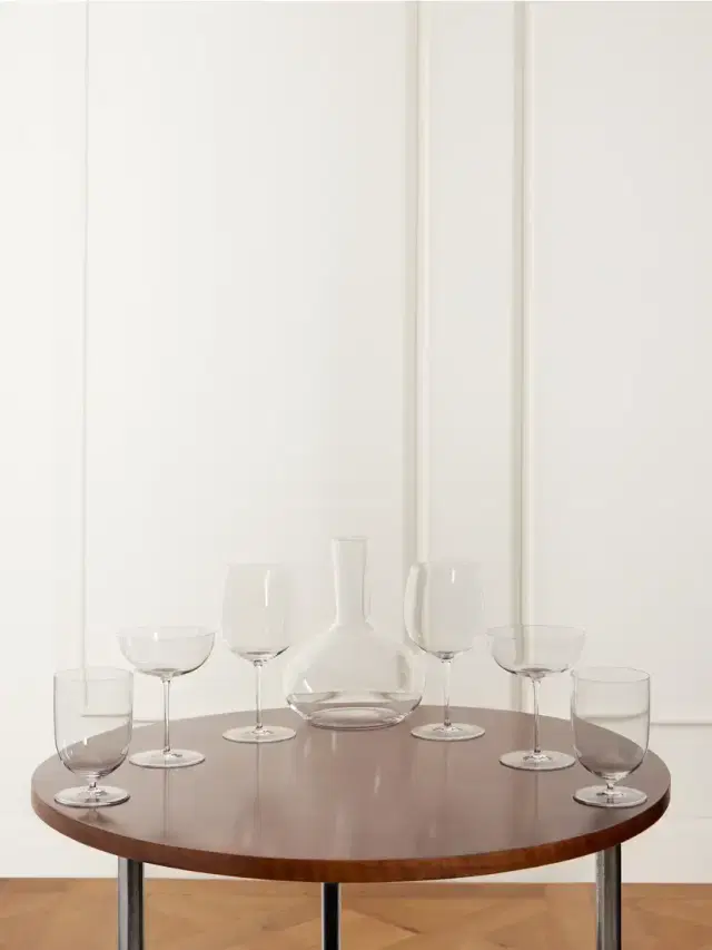 LOBMEYR + Polka Crystal Decanter And Wine, Champagne And Water Glasses Set