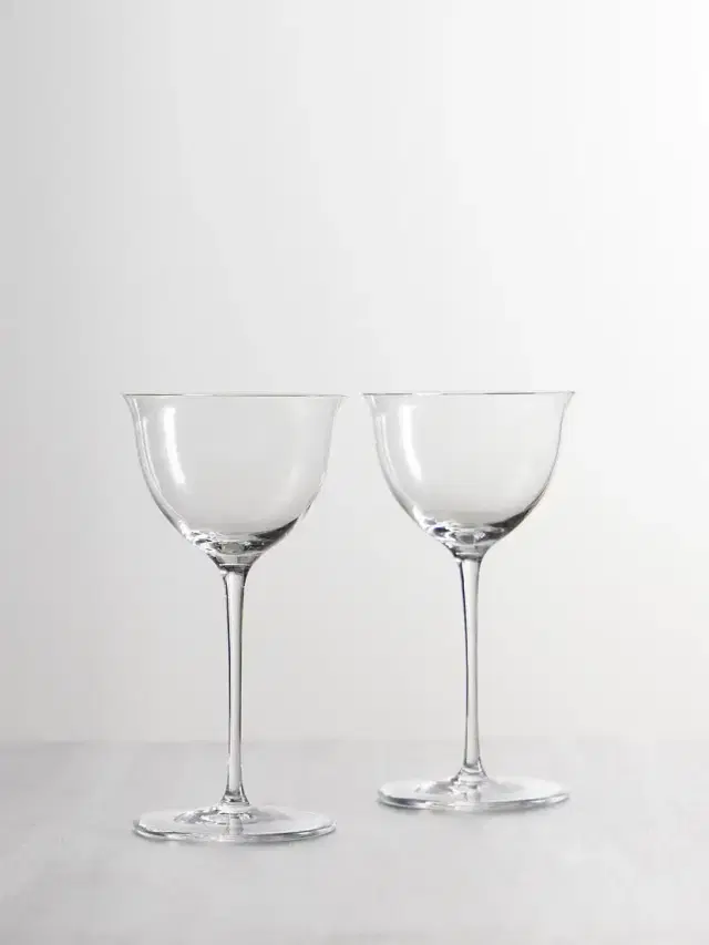 LOBMEYR Set Of Two Crystal Wine Glasses