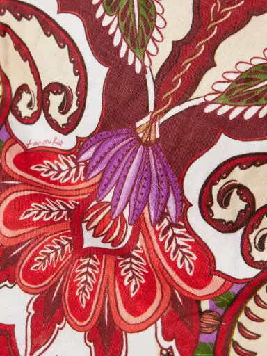 Farm Rio Odara One-shoulder Scalloped Printed Linen-blend Top | Thumbnail 4 Farm Rio Odara One-shoulder Scalloped Printed Linen-blend Top | Thumbnail 4