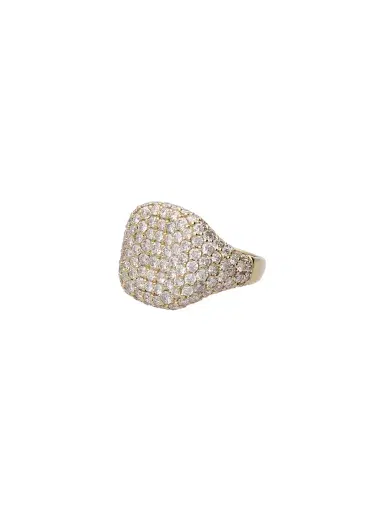 Wish Fine Jewelry 2.09ct Diamond 18K Gold Pave Signet Ring | Thumbnail 2