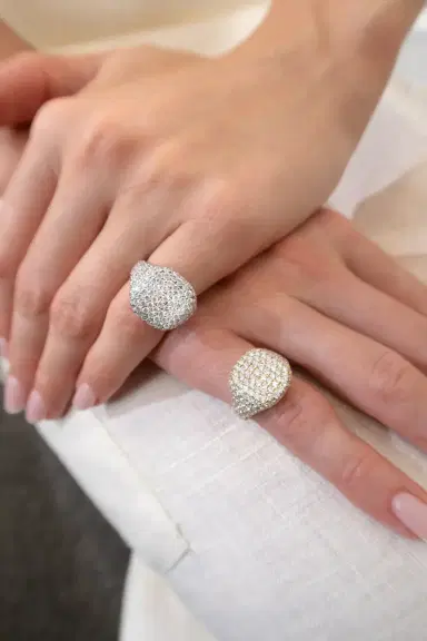 Wish Fine Jewelry 2.09ct Diamond 18K Gold Pave Signet Ring | Thumbnail 3