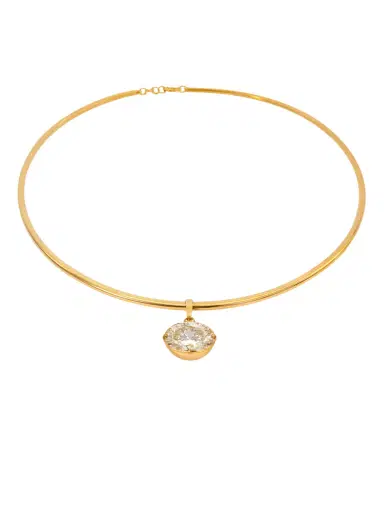 Wish Fine Jewelry 3.00ct Diamond 18K Gold Pendant Wire Collar Necklace | Thumbnail 2 Wish Fine Jewelry 3.00ct Diamond 18K Gold Pendant Wire Collar Necklace | Thumbnail 2