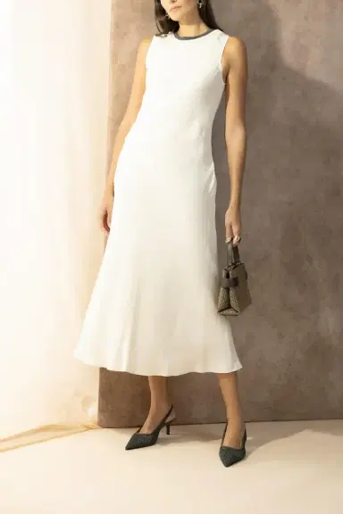 Brunello Cucinelli Fluid Linn Dress - Panna | Thumbnail 2