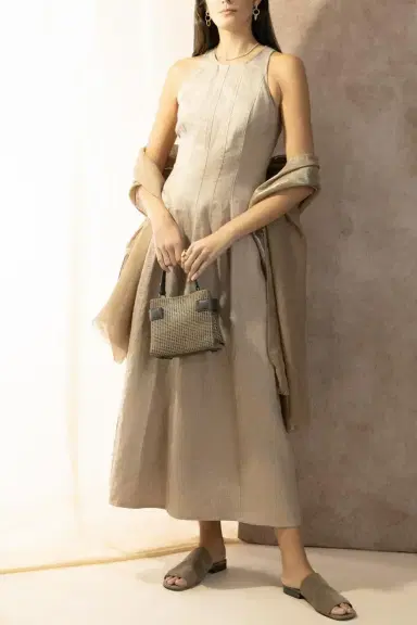 Brunello Cucinelli Lurex Corset Dress | Thumbnail 2