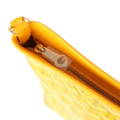 goyard Goyard Goyardine Canvas Yellow Conti Pouch Palladium Hardware | Thumbnail 8 goyard Goyard Goyardine Canvas Yellow Conti Pouch Palladium Hardware | Thumbnail 8