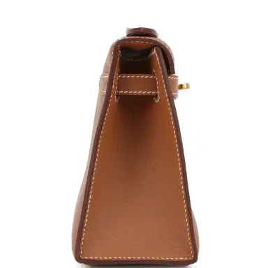 HERMÈS Hermes Kelly Pochette Gold Swift Gold Hardware | Thumbnail 3