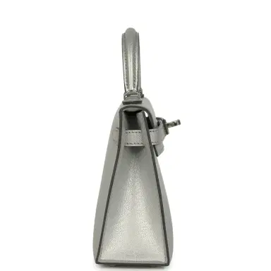 HERMÈS Hermes Kelly Sellier 20 Argent Chevre Chamkilight Palladium Hardware | Thumbnail 4 HERMÈS Hermes Kelly Sellier 20 Argent Chevre Chamkilight Palladium Hardware | Thumbnail 4