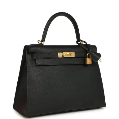 HERMÈS Hermes Kelly Sellier 28 Black Epsom Gold Hardware | Thumbnail 2 HERMÈS Hermes Kelly Sellier 28 Black Epsom Gold Hardware | Thumbnail 2