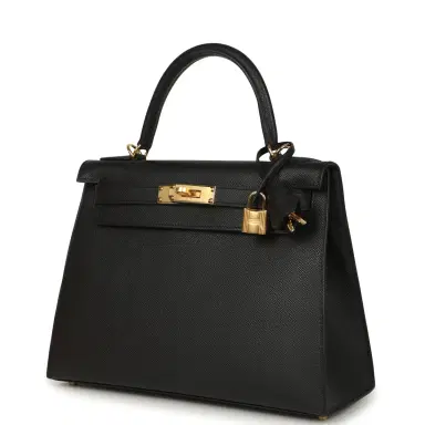HERMÈS Hermes Kelly Sellier 28 Black Epsom Gold Hardware | Thumbnail 3 HERMÈS Hermes Kelly Sellier 28 Black Epsom Gold Hardware | Thumbnail 3