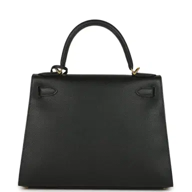 HERMÈS Hermes Kelly Sellier 28 Black Epsom Gold Hardware | Thumbnail 5 HERMÈS Hermes Kelly Sellier 28 Black Epsom Gold Hardware | Thumbnail 5