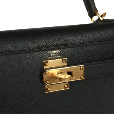 HERMÈS Hermes Kelly Sellier 28 Black Epsom Gold Hardware | Thumbnail 7 HERMÈS Hermes Kelly Sellier 28 Black Epsom Gold Hardware | Thumbnail 7