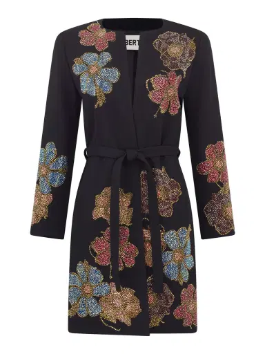 Libertine Fleur d'Or Belted Collarless Coat | Thumbnail 1
