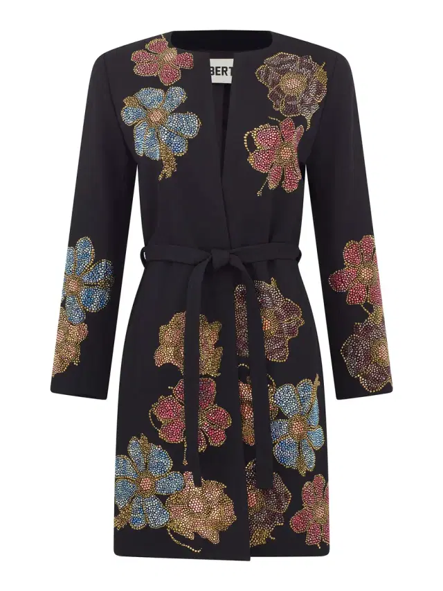 Libertine Fleur d'Or Belted Collarless Coat