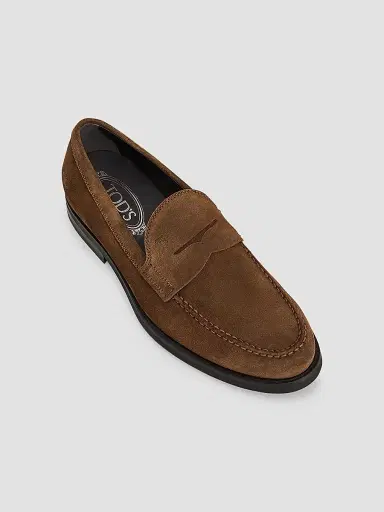 Tod's Men's Mocassino Formale Suede Loafers - Light Brown | Thumbnail 2 Tod's Men's Mocassino Formale Suede Loafers - Light Brown | Thumbnail 2