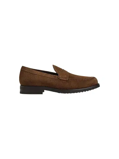 Tod's Men's Mocassino Formale Suede Loafers - Light Brown | Thumbnail 1 Tod's Men's Mocassino Formale Suede Loafers - Light Brown | Thumbnail 1