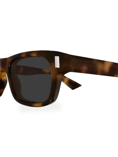 Saint Laurent Men's 53MM Rectangular Sunglasses - Havana | Thumbnail 3 Saint Laurent Men's 53MM Rectangular Sunglasses - Havana | Thumbnail 3