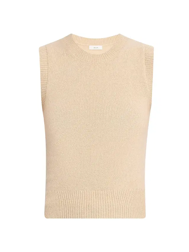 A.L.C. Women's Ian Cashmere Sweater Vest - Agate Stone