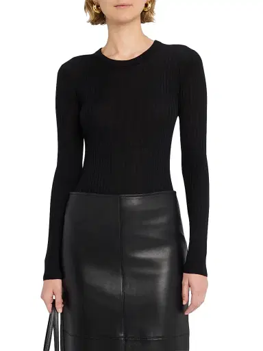 A.L.C. Women's Kyle Ribbed Wool Slim-Fit Top | Thumbnail 3 A.L.C. Women's Kyle Ribbed Wool Slim-Fit Top | Thumbnail 3