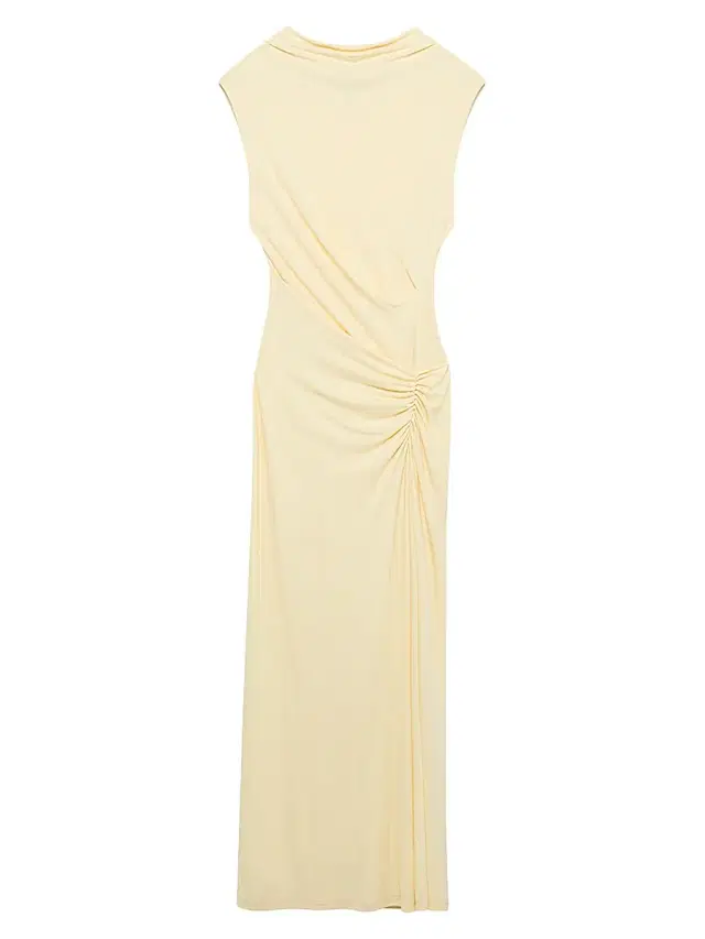 SIMKHAI Women's Acacia Ruched Midi-Dress - Light Yellow