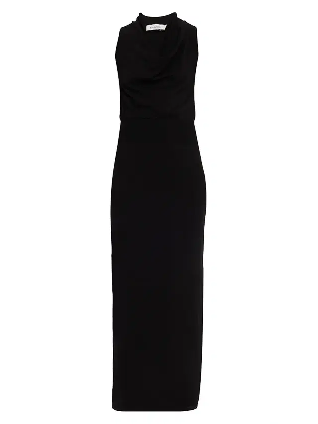 Women's Ramona Knit Cowlneck Sleeveless Maxi Dress - Black
