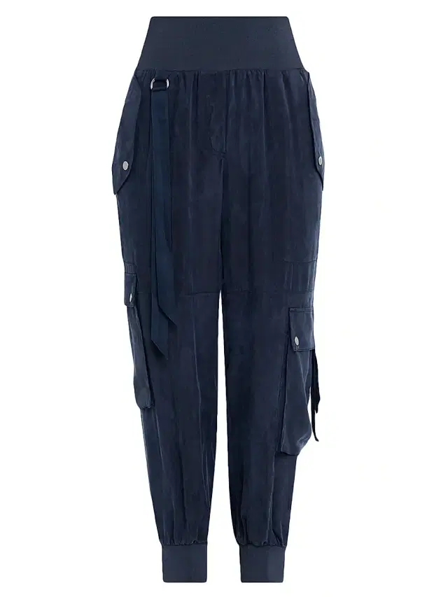 Cinq à Sept Women's Harmony Twill Parachute Pants - Navy