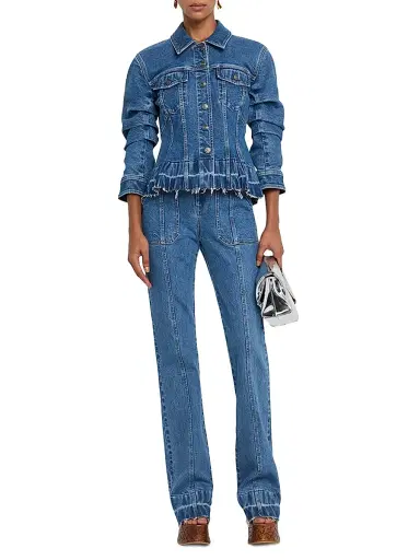 Cinq à Sept Women's Briella High-Rise Stretch Seamed Flare Jeans | Thumbnail 2 Cinq à Sept Women's Briella High-Rise Stretch Seamed Flare Jeans | Thumbnail 2