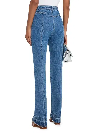 Cinq à Sept Women's Briella High-Rise Stretch Seamed Flare Jeans | Thumbnail 3 Cinq à Sept Women's Briella High-Rise Stretch Seamed Flare Jeans | Thumbnail 3