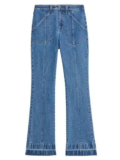 Cinq à Sept Women's Briella High-Rise Stretch Seamed Flare Jeans | Thumbnail 1 Cinq à Sept Women's Briella High-Rise Stretch Seamed Flare Jeans | Thumbnail 1