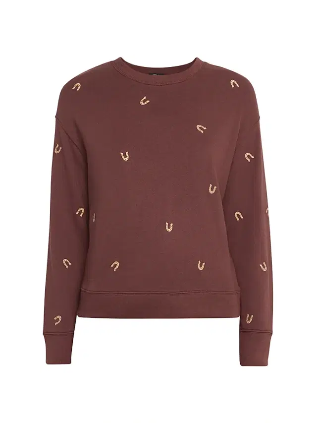 Rails Women's Ramona Embroidered Stretch-Cotton Sweatshirt - Horseshoes