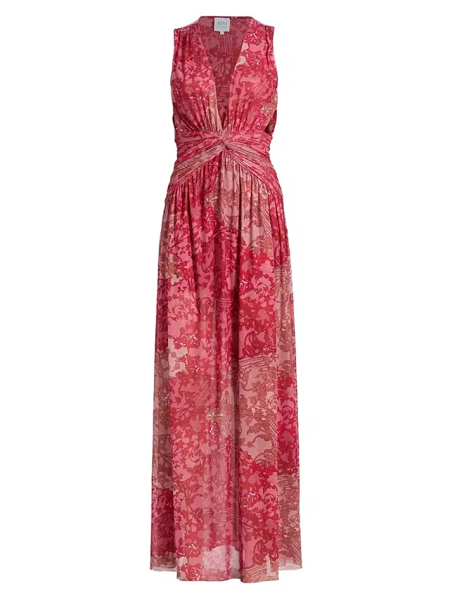 Misa Los Angeles Women's Imani Floral Lace-Print Maxi Dress - Patchwork Lace