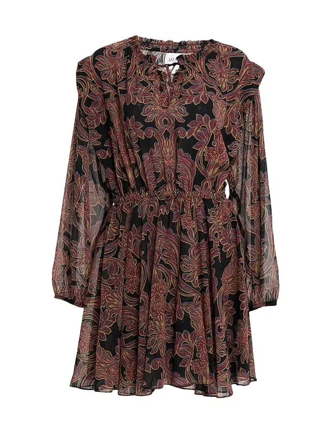 MISA Los Angeles Women's Lilly Floral Chiffon Minidress
