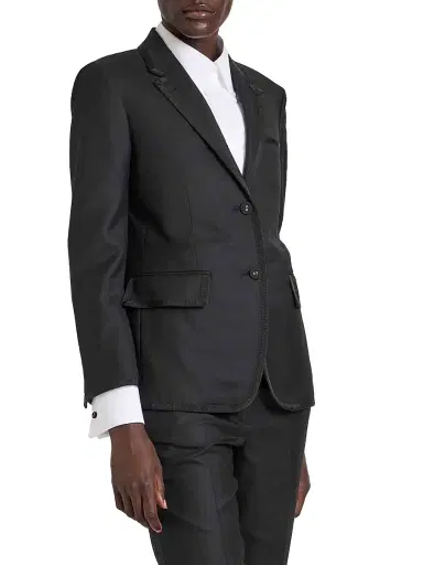 Thom Browne Women's Classic Wool Twill Sport Coat - Black - Size 0 | Thumbnail 4 Thom Browne Women's Classic Wool Twill Sport Coat - Black - Size 0 | Thumbnail 4